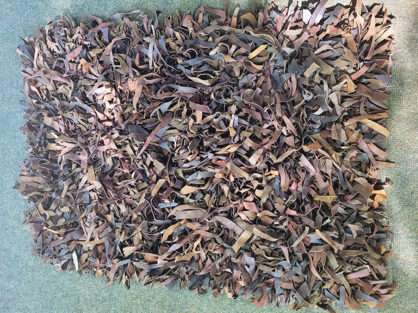 Leather Shaggy Rug