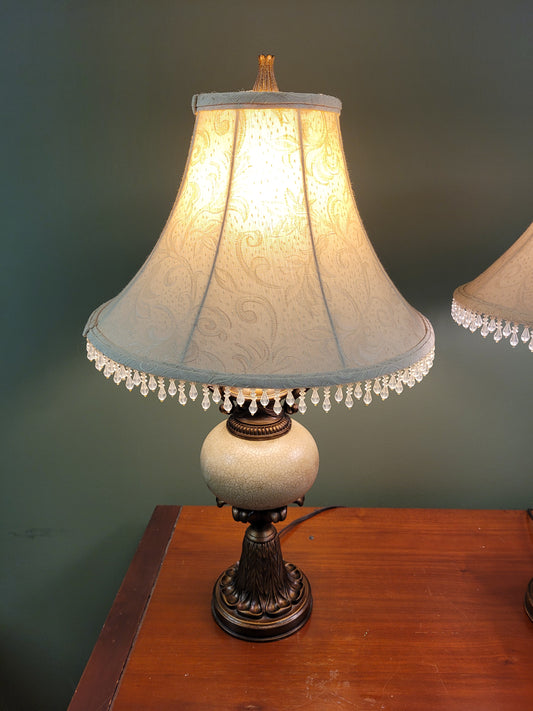 Lamp with Glass Fringe Shade