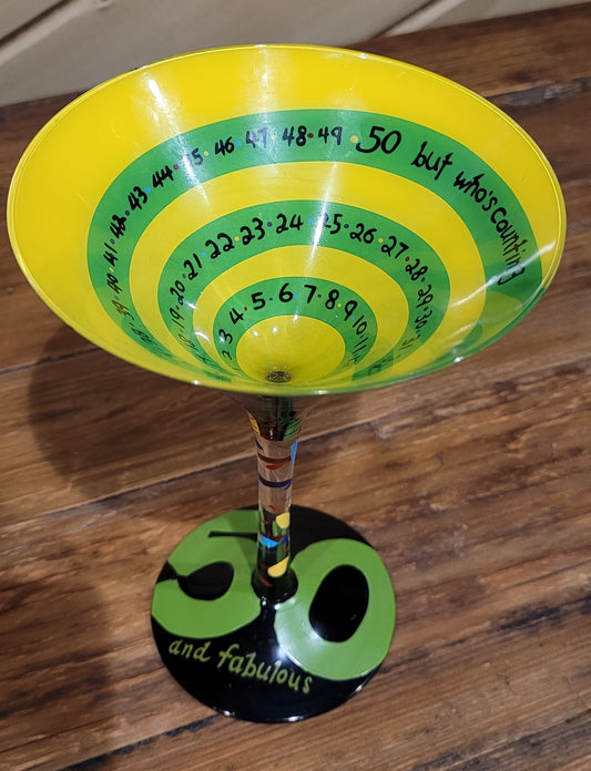 Lolita "50 and Fabulous" Martini Glass