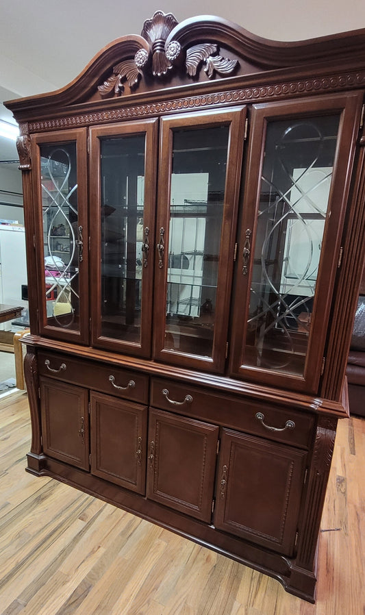 Cherrywood Lighted China Cabinet